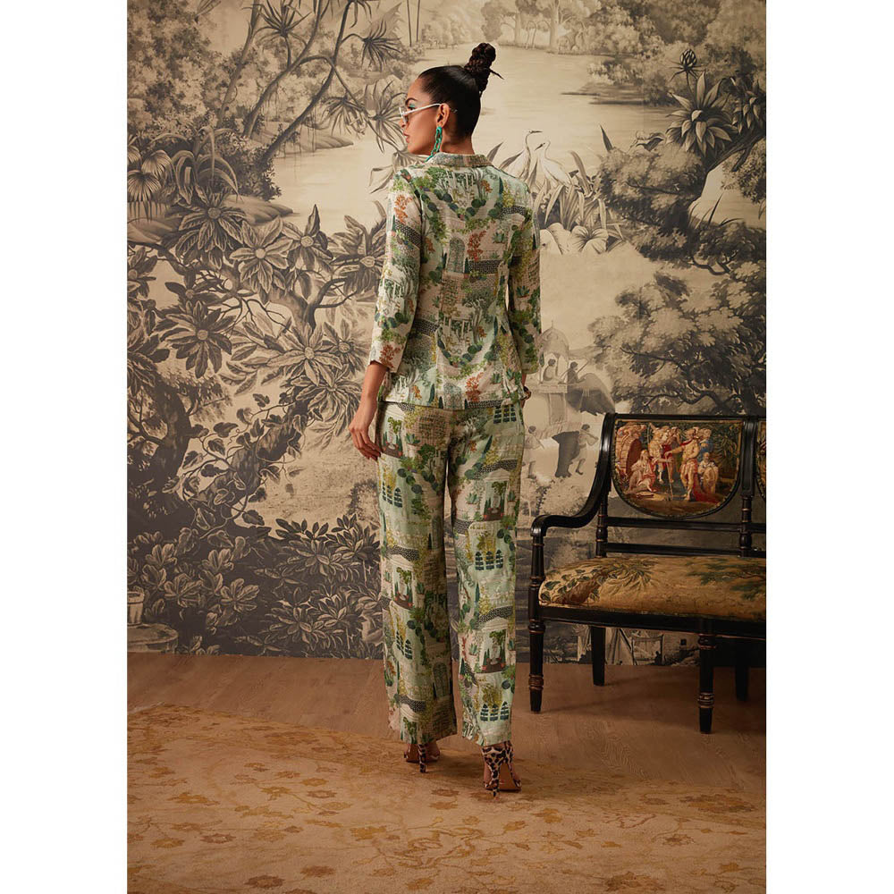 KALISTA Green Saira Co Ord (Set of 2)