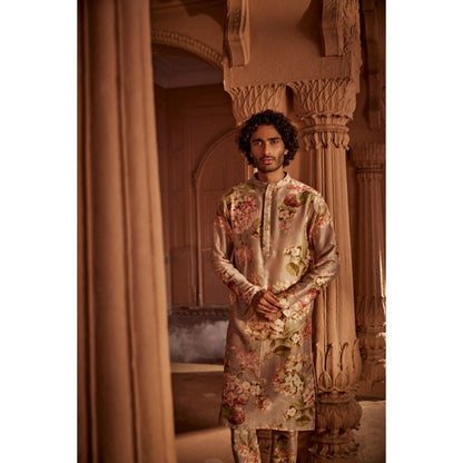 KALISTA Beige Viraj Kurta with Churidar (Set of 2)