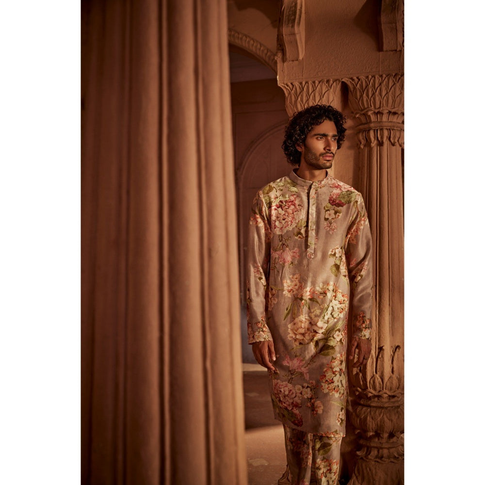 KALISTA Beige Viraj Kurta with Churidar (Set of 2)