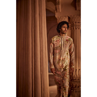 KALISTA Beige Viraj Kurta with Churidar (Set of 2)