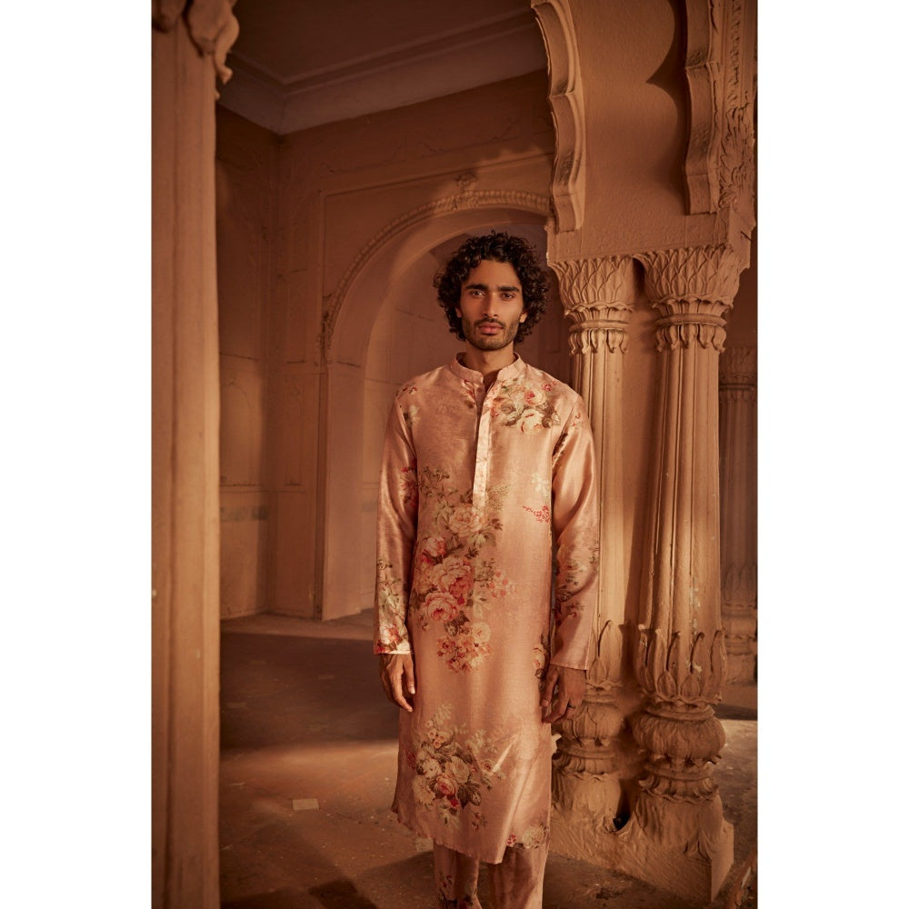 KALISTA Pink Abeer Kurta with Churidar (Set of 2)