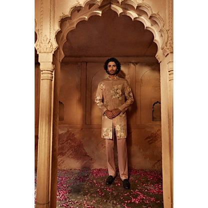 KALISTA Pink Kairav Sherwani with Pant (Set of 2)