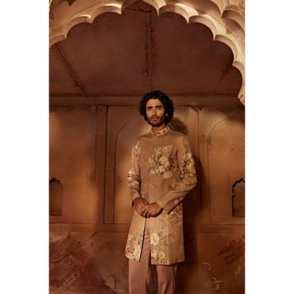 KALISTA Pink Kairav Sherwani with Pant (Set of 2)