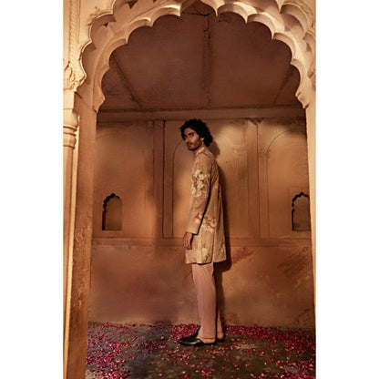 KALISTA Pink Kairav Sherwani with Pant (Set of 2)