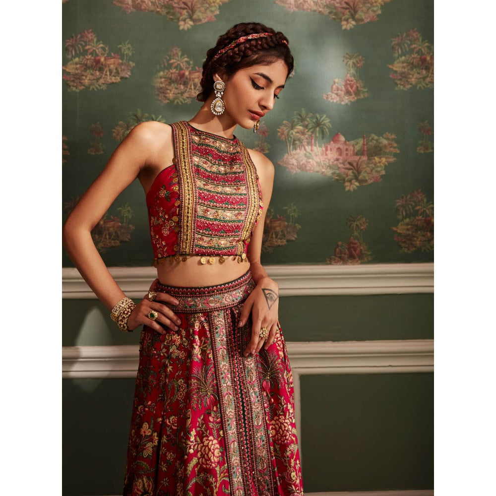 KALISTA Pink Scarlett Lehenga with Blouse (Set of 2)