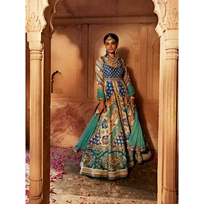 KALISTA Blue Jannat Anarkali with Dupatta (Set of 2)