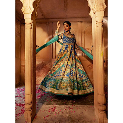 KALISTA Blue Jannat Anarkali with Dupatta (Set of 2)