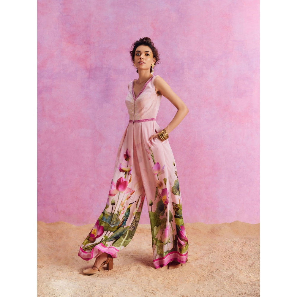 KALISTA Powder Pink Isra Jumpsuit