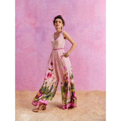 KALISTA Powder Pink Isra Jumpsuit