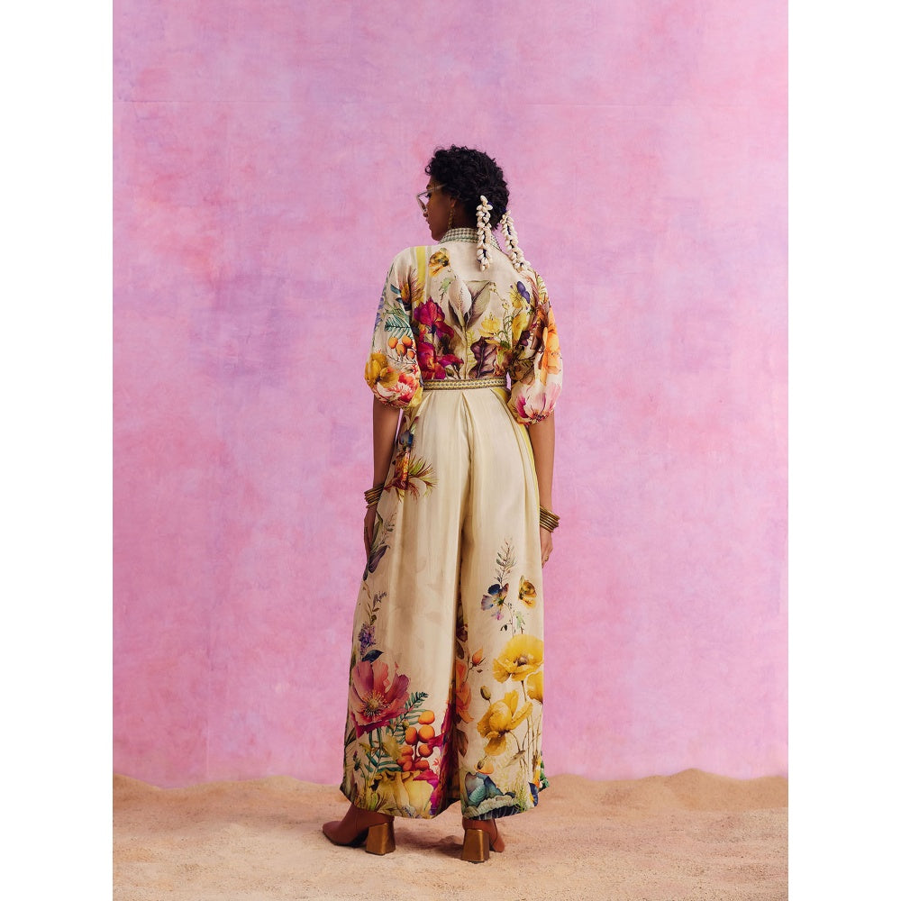 KALISTA Yellow Floriana Jumpsuit
