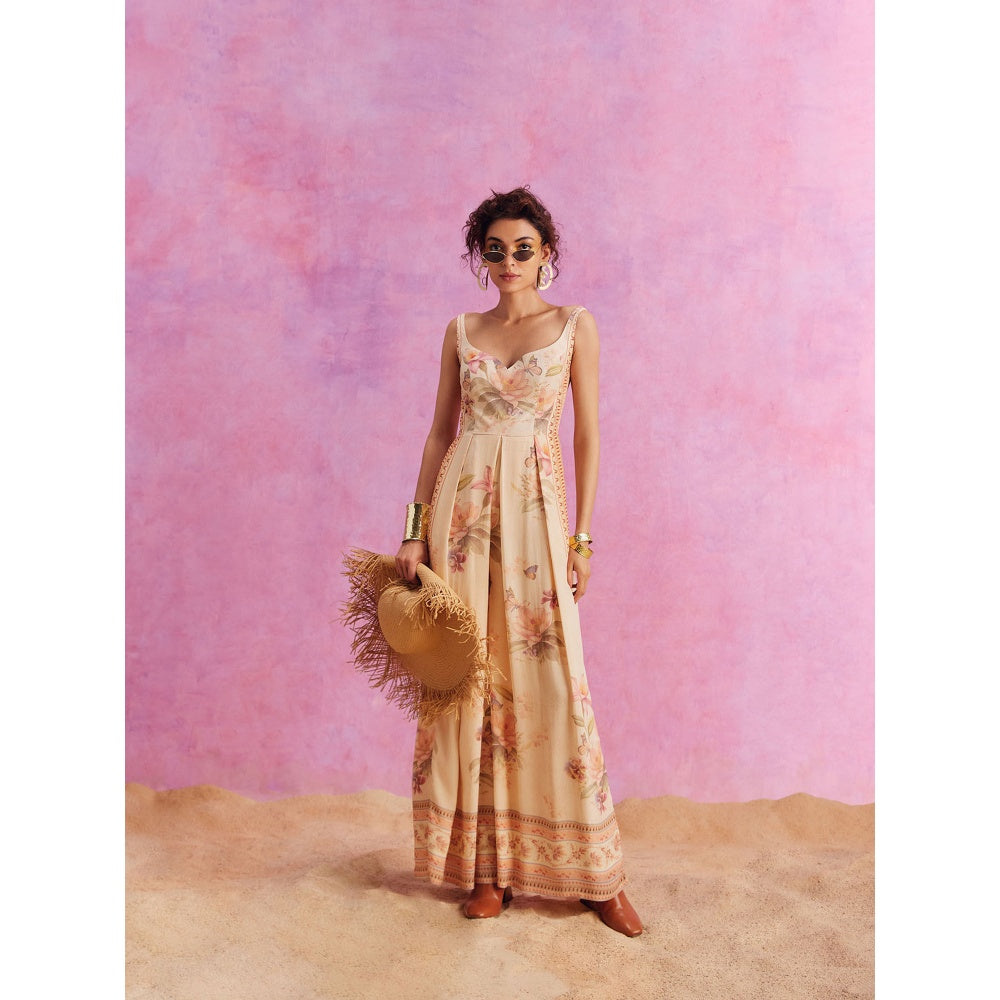 KALISTA Beige Ciara Jumpsuit