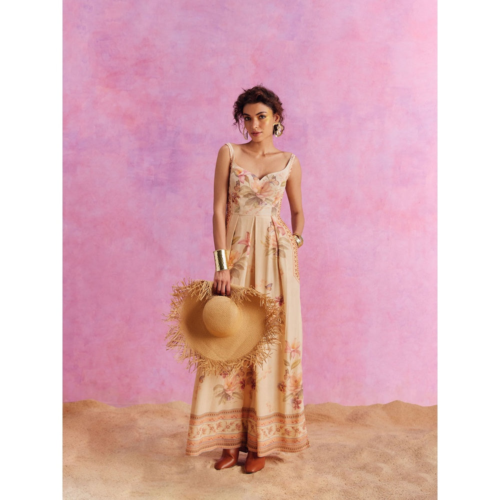 KALISTA Beige Ciara Jumpsuit