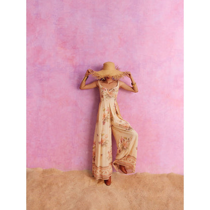 KALISTA Beige Ciara Jumpsuit