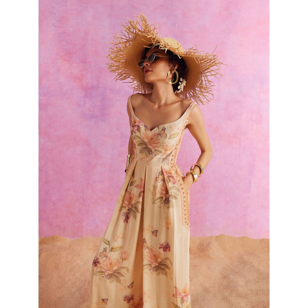 KALISTA Beige Ciara Jumpsuit