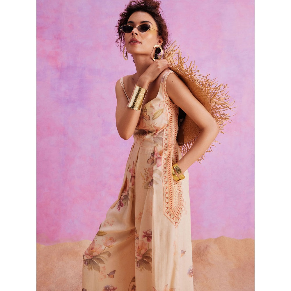 KALISTA Beige Ciara Jumpsuit