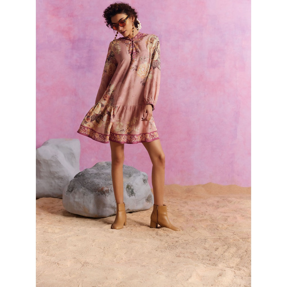 KALISTA Blush Pink Tiffiny Dress