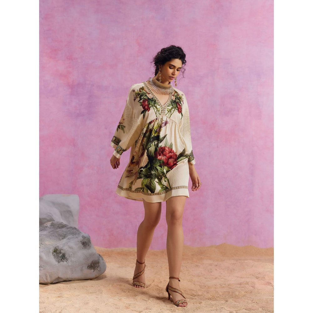 KALISTA Beige Melinda Dress Ivory