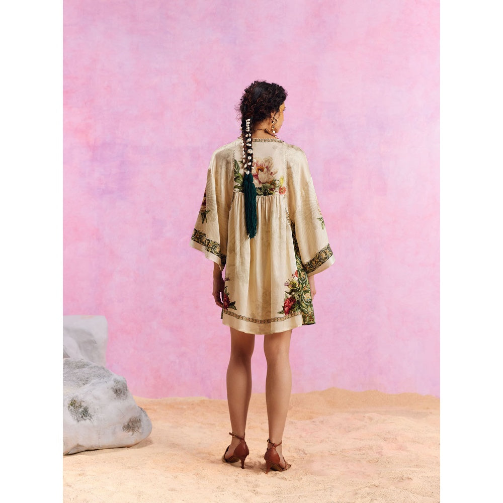 KALISTA Beige Melinda Dress Ivory