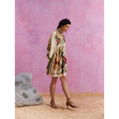 KALISTA Beige Melinda Dress Ivory