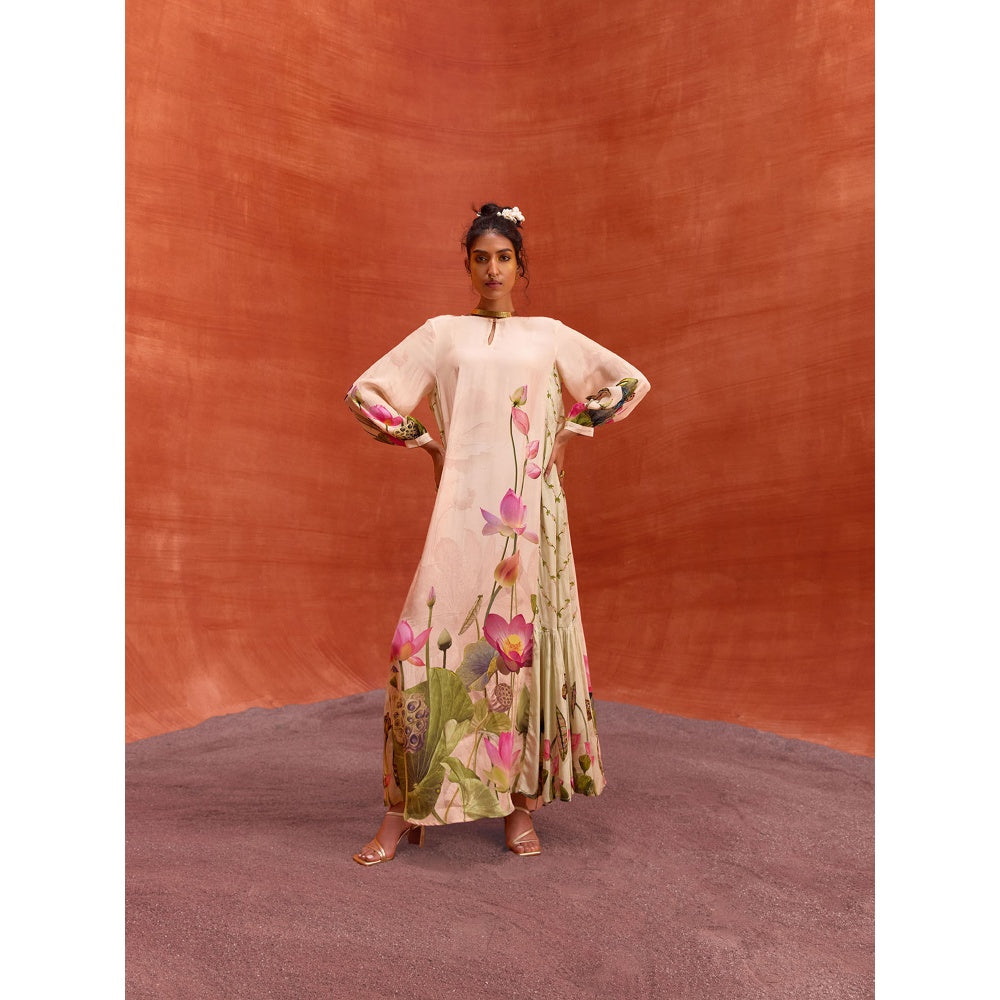 KALISTA Beige Naira Jalabiya Dress