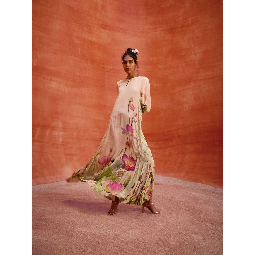 KALISTA Beige Naira Jalabiya Dress