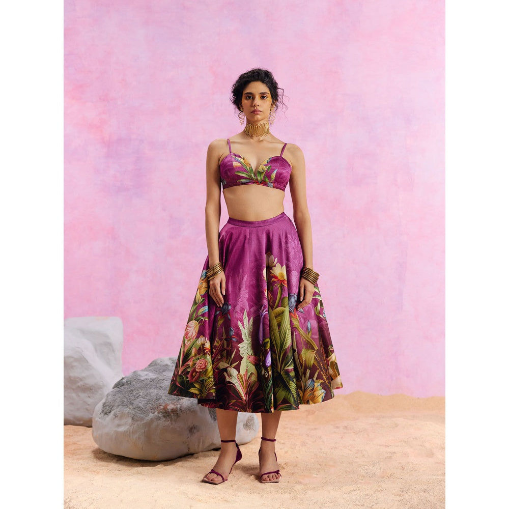 KALISTA Purple Amelia Skirt with Bustier (Set of 2)