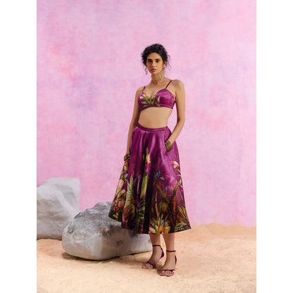 KALISTA Purple Amelia Skirt with Bustier (Set of 2)