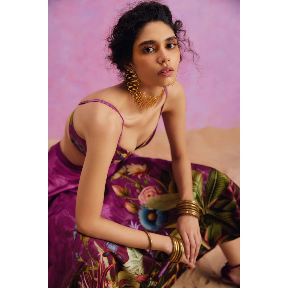 KALISTA Purple Amelia Skirt with Bustier (Set of 2)