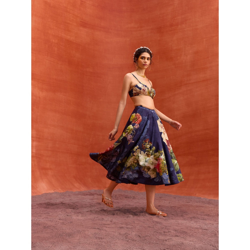 KALISTA Midnight Blue Melinda Skirt with Bustier (Set of 2)