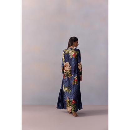 KALISTA Women's Myra Navy Blue Floral Maxi Dress
