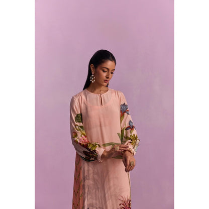 KALISTA Women's Aina Powder Pink Floral Maxi Dress