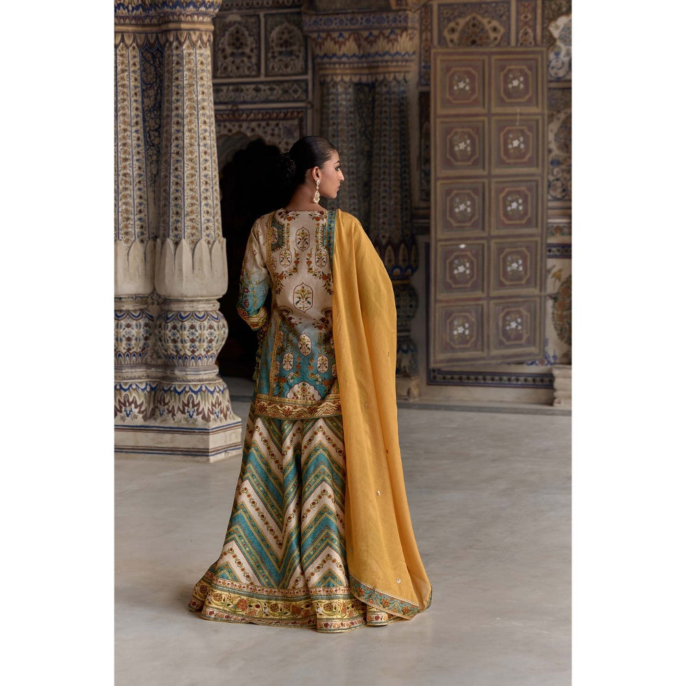 KALISTA Multi-Colour Rehmat Lehenga with Kurta and Dupatta (Set of 3)