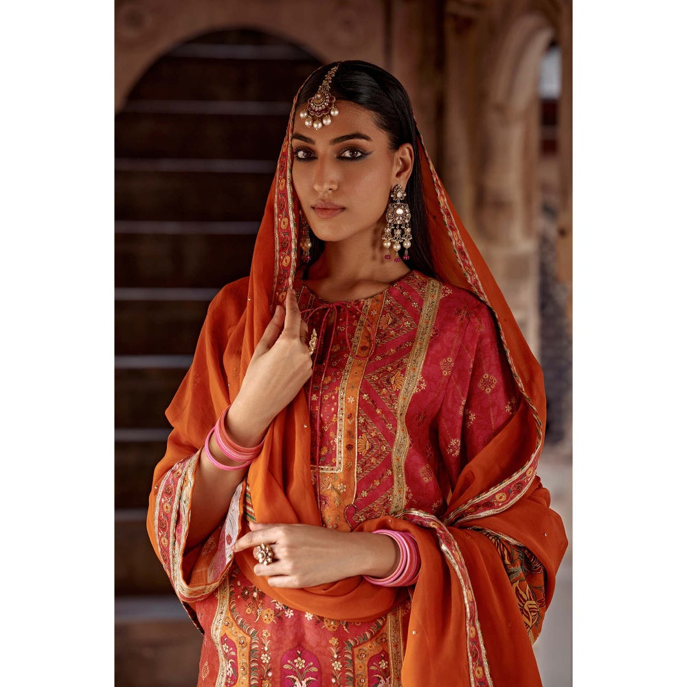 KALISTA Multi-Colour Amaira Palazzo with Kurta and Dupatta (Set of 3)
