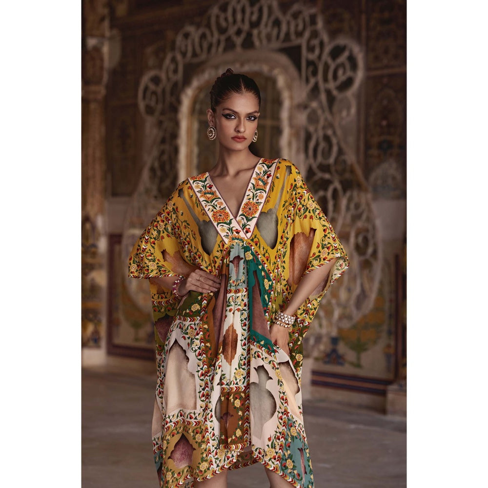 KALISTA Yellow Niyama Kaftan Dress