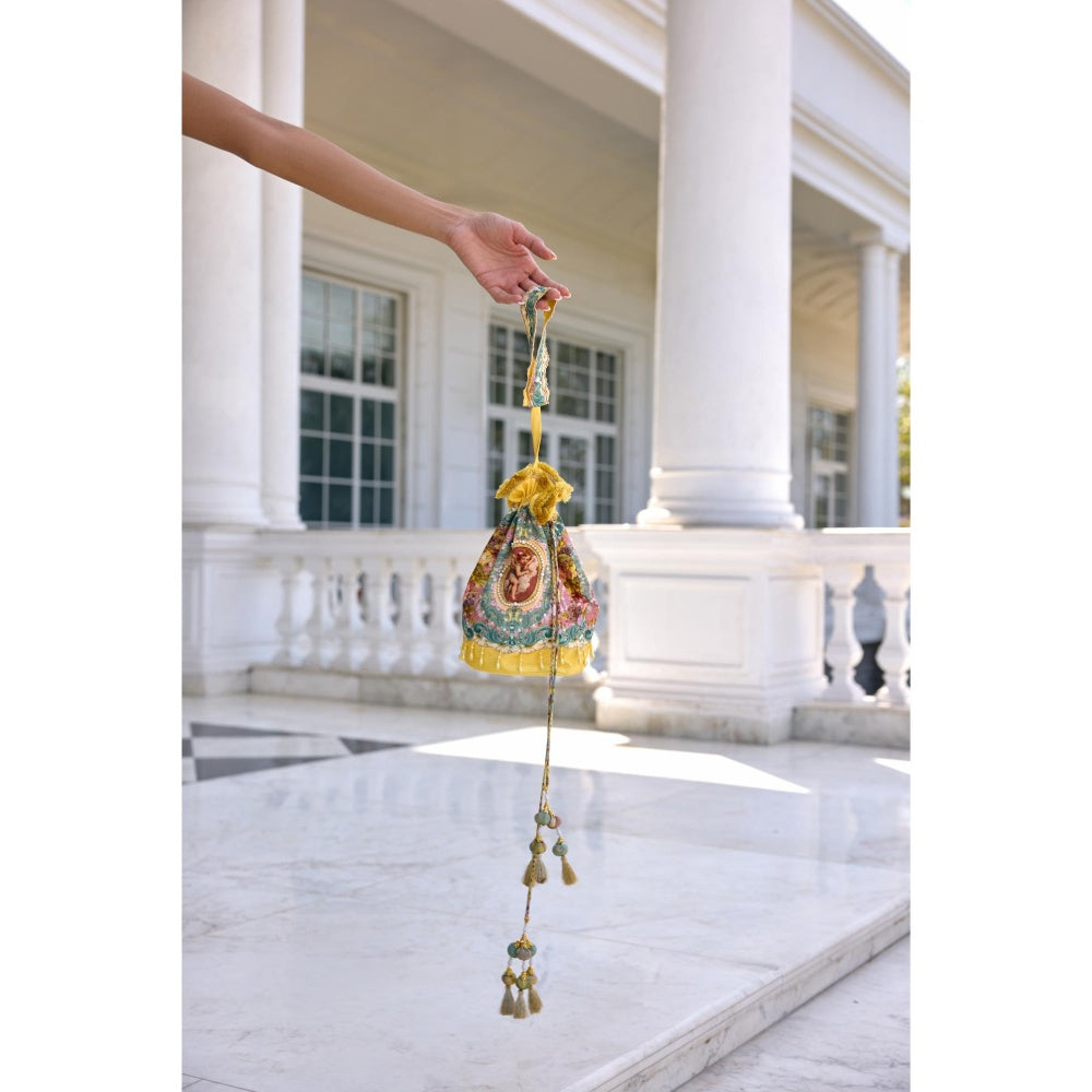 KALISTA Yellow Lehenga with Blouse and Dupatta