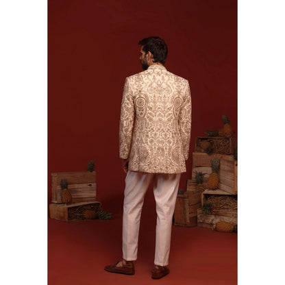 KALPRAAG Adhyaay Cream Kurta and Pant with Coat