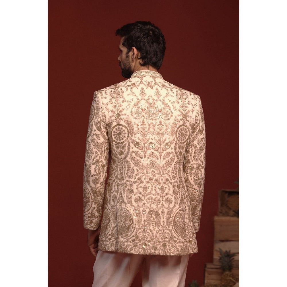 KALPRAAG Adhyaay Cream Kurta and Pant with Coat