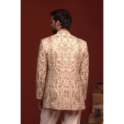 KALPRAAG Adhyaay Cream Kurta and Pant with Coat