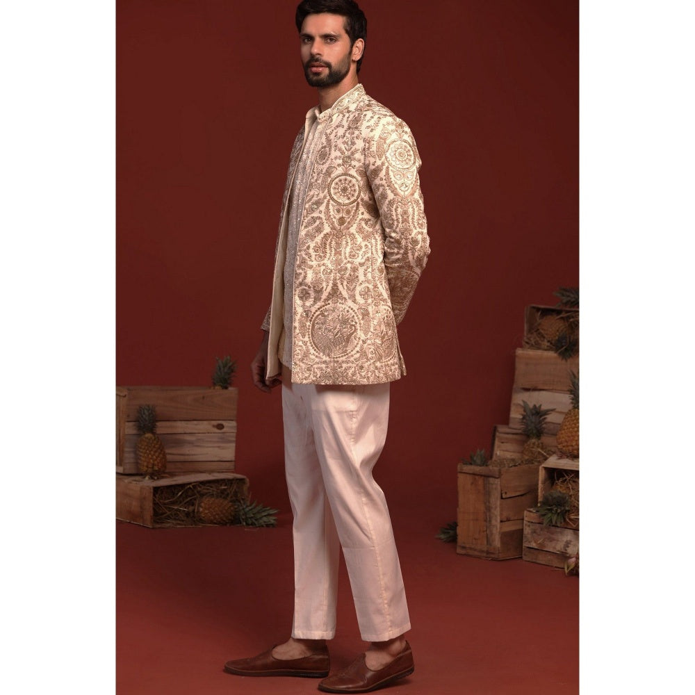 KALPRAAG Adhyaay Cream Kurta and Pant with Coat