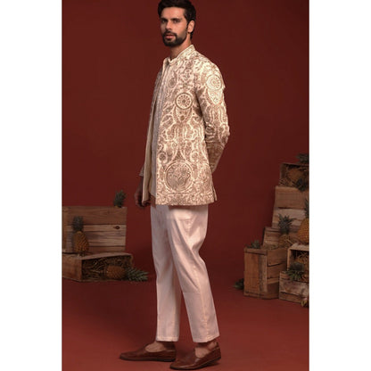 KALPRAAG Adhyaay Cream Kurta and Pant with Coat