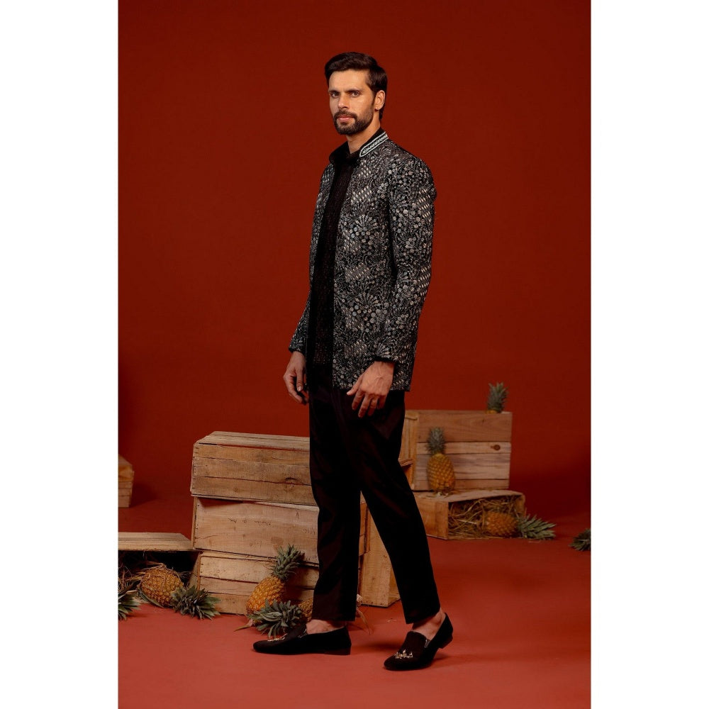 KALPRAAG Rithvik Black Kurta and Pant with Coat