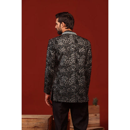 KALPRAAG Rithvik Black Kurta and Pant with Coat