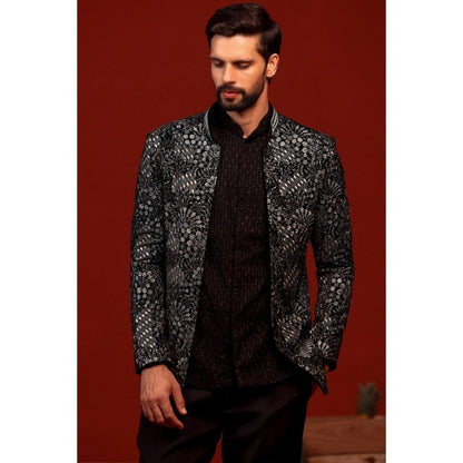 KALPRAAG Rithvik Black Kurta and Pant with Coat