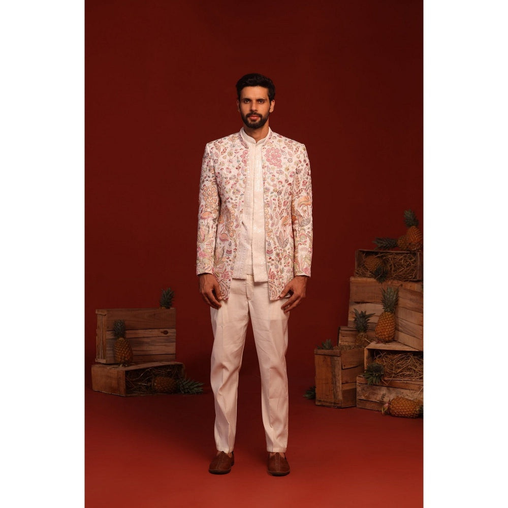 KALPRAAG Rama Ivory Kurta and Pant with Coat