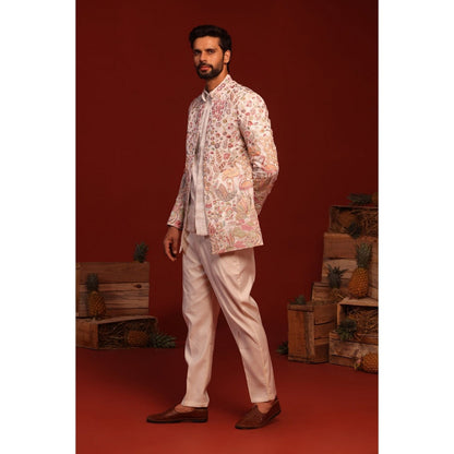KALPRAAG Rama Ivory Kurta and Pant with Coat