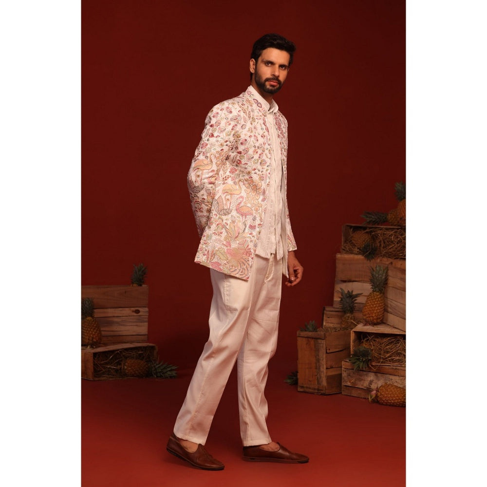 KALPRAAG Rama Ivory Kurta and Pant with Coat
