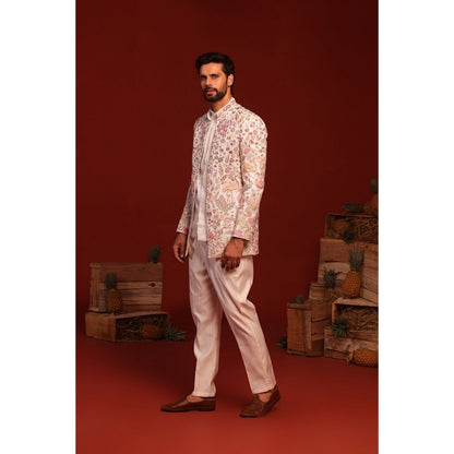 KALPRAAG Rama Ivory Kurta and Pant with Coat