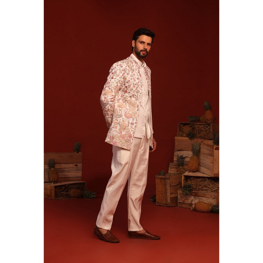 KALPRAAG Rama Ivory Kurta and Pant with Coat