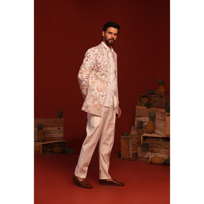 KALPRAAG Rama Ivory Kurta and Pant with Coat