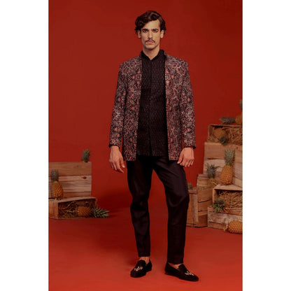 KALPRAAG Vibhor Black Kurta and Pant with Coat
